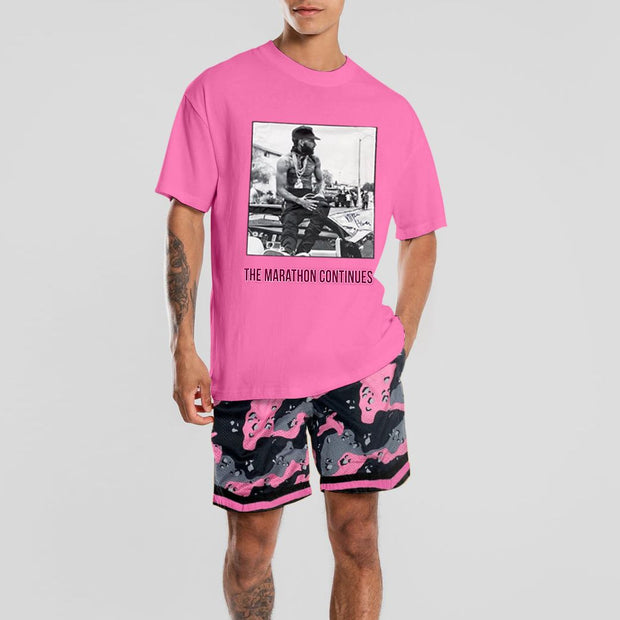 Personalized printed camouflage shorts suit