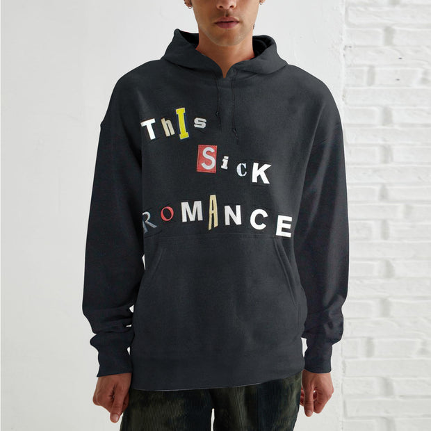 Casual long-sleeved hooded printed men's sweatshirt