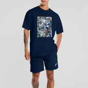 Personalized casual pants printed T-shirt set