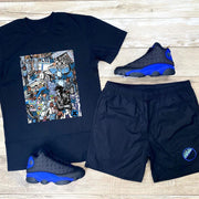 Personalized casual pants printed T-shirt set