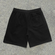 Personalized smiley print casual shorts