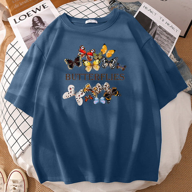 Personalized butterfly print T-shirt