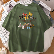 Personalized butterfly print T-shirt