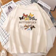Personalized butterfly print T-shirt