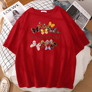 Personalized butterfly print T-shirt