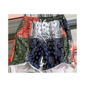 Personality stitching contrast loose shorts