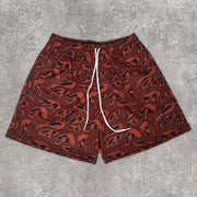 Fashion statement print mesh shorts