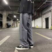 Street retro straight wide leg solid color casual mopping pants