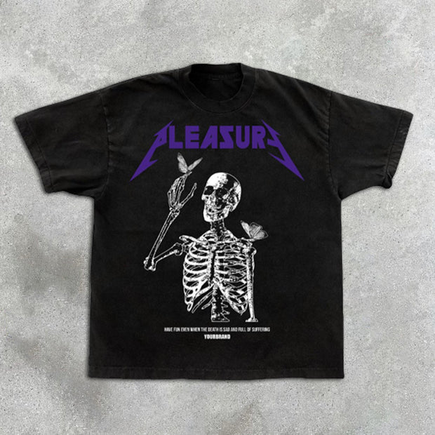 Skull Graphic Print Short Sleeve T-Shirt