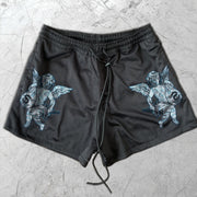Angel Print Fashion Hip Hop Street Casual Shorts