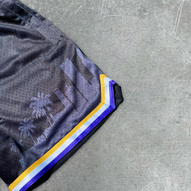 Fashion City Reflection Print Track Shorts