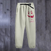 Street style trendy design printed casual trousers