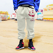 Street style trendy design printed casual trousers