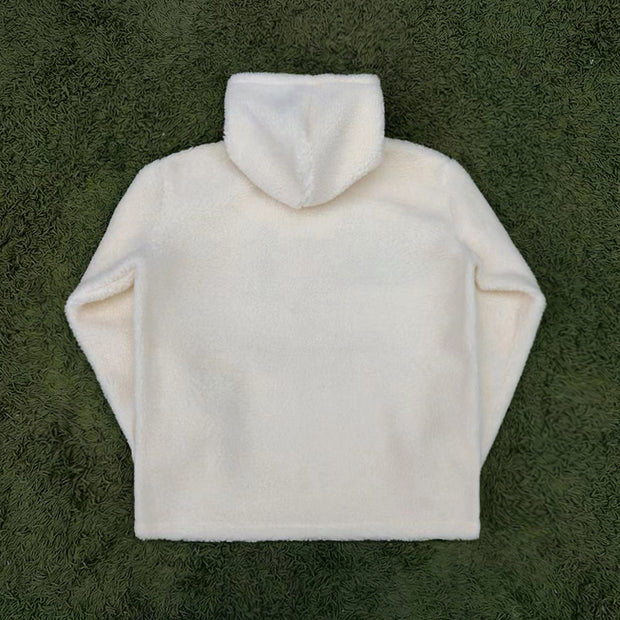 Plush fashion embroidery tide brand pattern hoodie