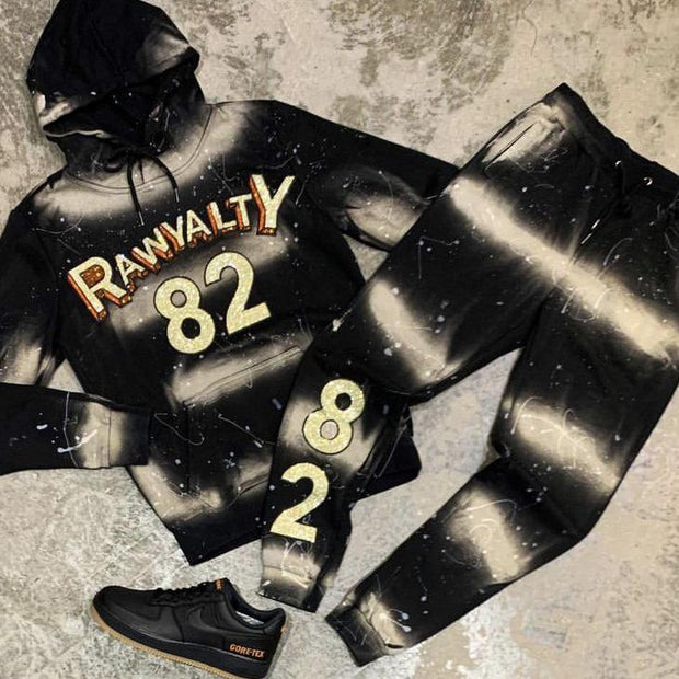 Personalized street style men's printed sports suit