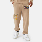 Casual style personalized kids butterfly print trousers
