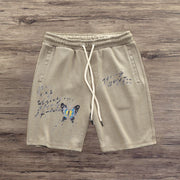 Casual street butterfly print shorts