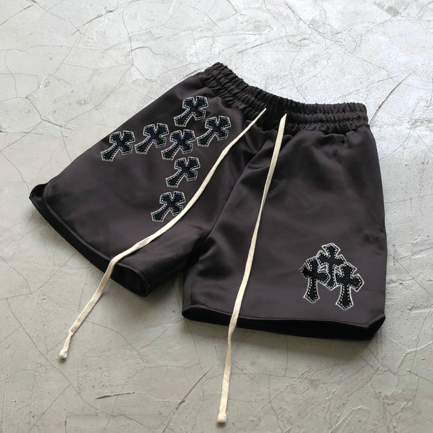 Personality Retro Cross Tide Brand Hip Hop Shorts