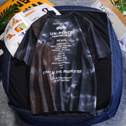 Tie-dye plus size round neck T-shirt