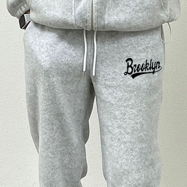 Personalized letters pattern casual sports trousers