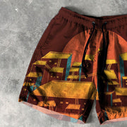 Casual Print 5 Inseam Shorts