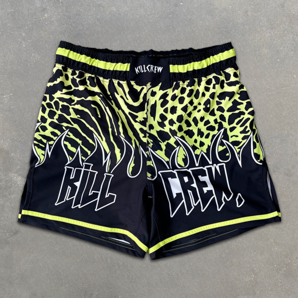 Leopard Graphic Print Elastic Shorts