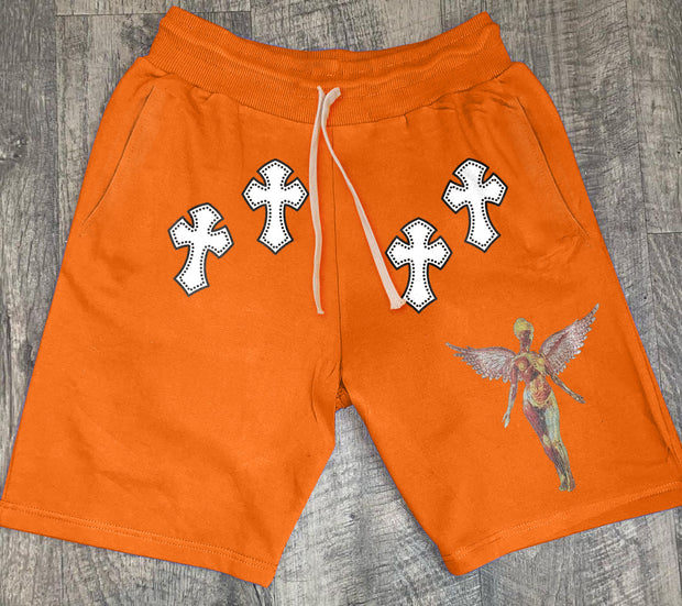 Fashion Angel Print Casual Sports Shorts