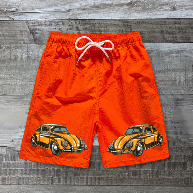 Car print swimming shorts