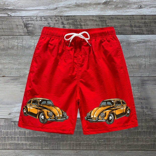 Car print swimming shorts