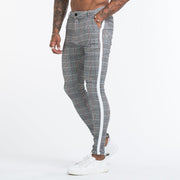 Men's fashion plaid casual trousers