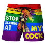 Turkey 3D printed shorts casual drawstring beach pants men