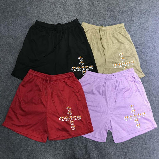 Skull fashion sports street shorts