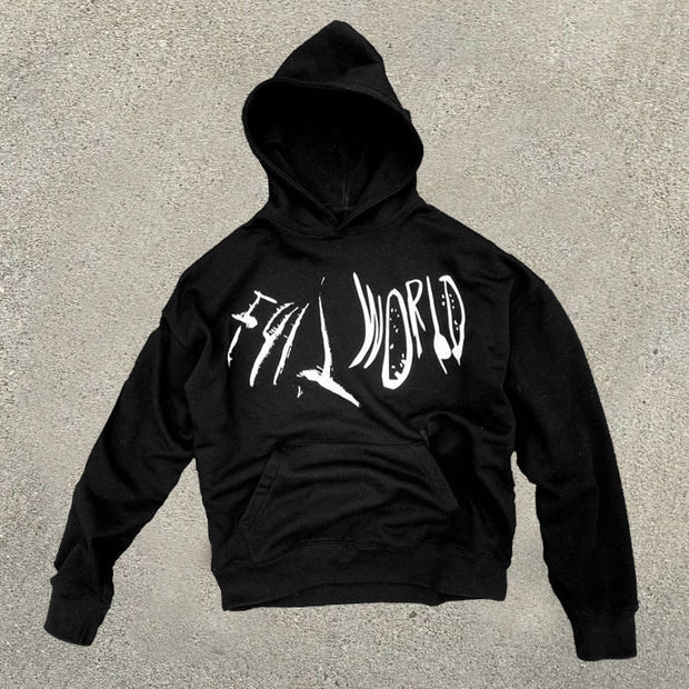 Personalized men's printed long-sleeved hoodie