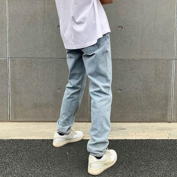 Cartoon animal pattern street hip hop jeans