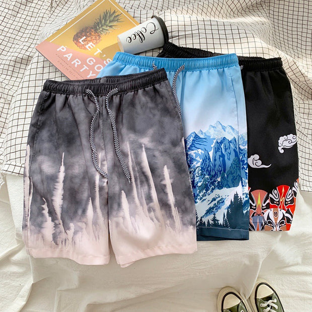 Fashion multicolor beach pants casual shorts