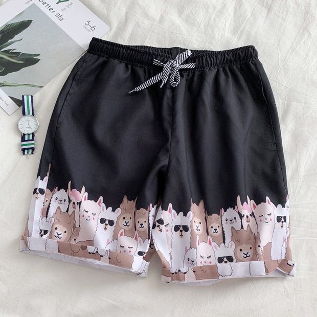 Fashion multicolor beach pants casual shorts