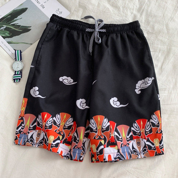 Fashion multicolor beach pants casual shorts