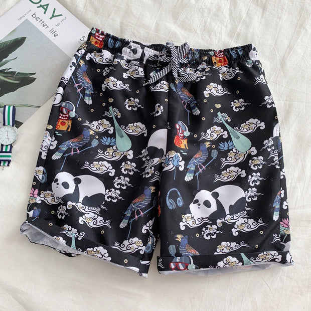 Fashion multicolor beach pants casual shorts