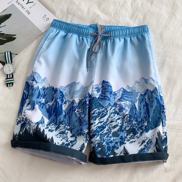 Fashion multicolor beach pants casual shorts