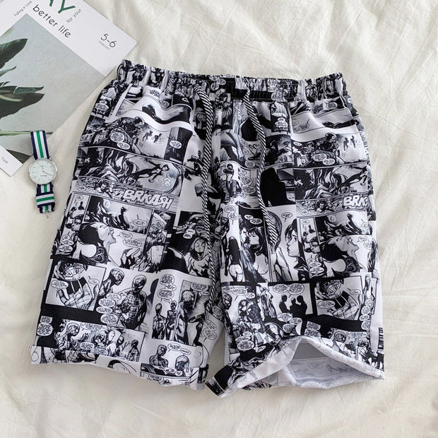 Fashion multicolor beach pants casual shorts
