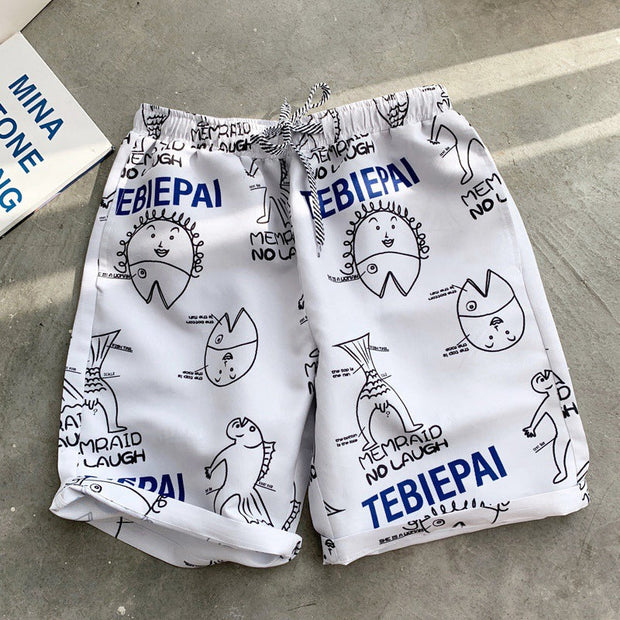 Fashion multicolor beach pants casual shorts