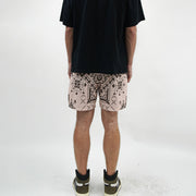Cashew Blossom Casual Fashion Print Mesh Shorts