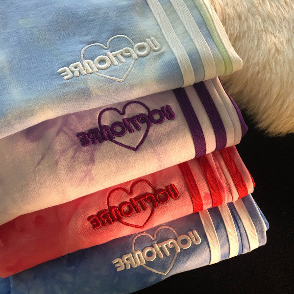 Tie-dye design sense of American fashion casual five-point sports pants
