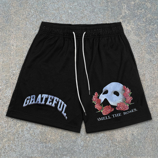 Skull Mesh Track Shorts