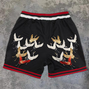 Art Retro Flying Crane Fashion Pattern Shorts