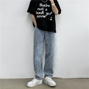 Wide-leg jeans men's loose straight-leg trousers old pants