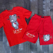 Fashion casual bear print suit