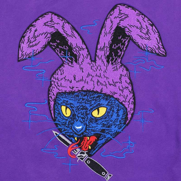 Rabbit robber casual street home sports stitching sweater