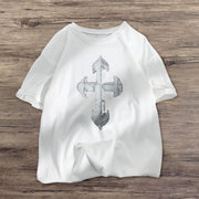 Cross Faith Print Short Sleeve T-Shirt
