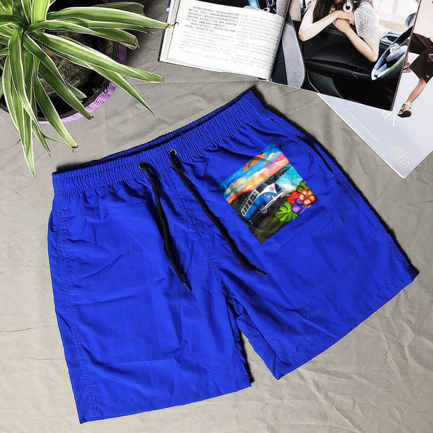 Summer beach print swimming shorts